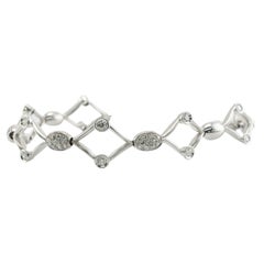 Luca Carati Bracciale con diamanti in oro bianco 18 carati .70 TDW
