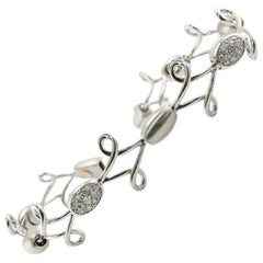 Luca Carati Bracelet diamant en or blanc 18K Italien