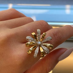 Luca Carati Diamond Cocktail Ring 18K Rose & White Gold 0.59Cttw KC353