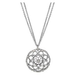 Luca Carati Diamond Pendant Necklace 18k White Gold 1.78cttw