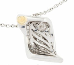 Luca Carati Diamond Pendant Necklace 18K White Gold 1.96cttw