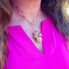 Luca Carati Rose Gold Charm Necklace