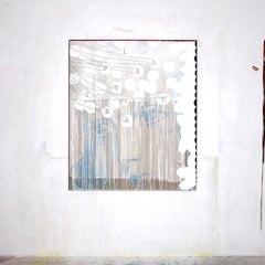 Antique Acrylic on Linen Painting, 130x110 cm, Circa 2024