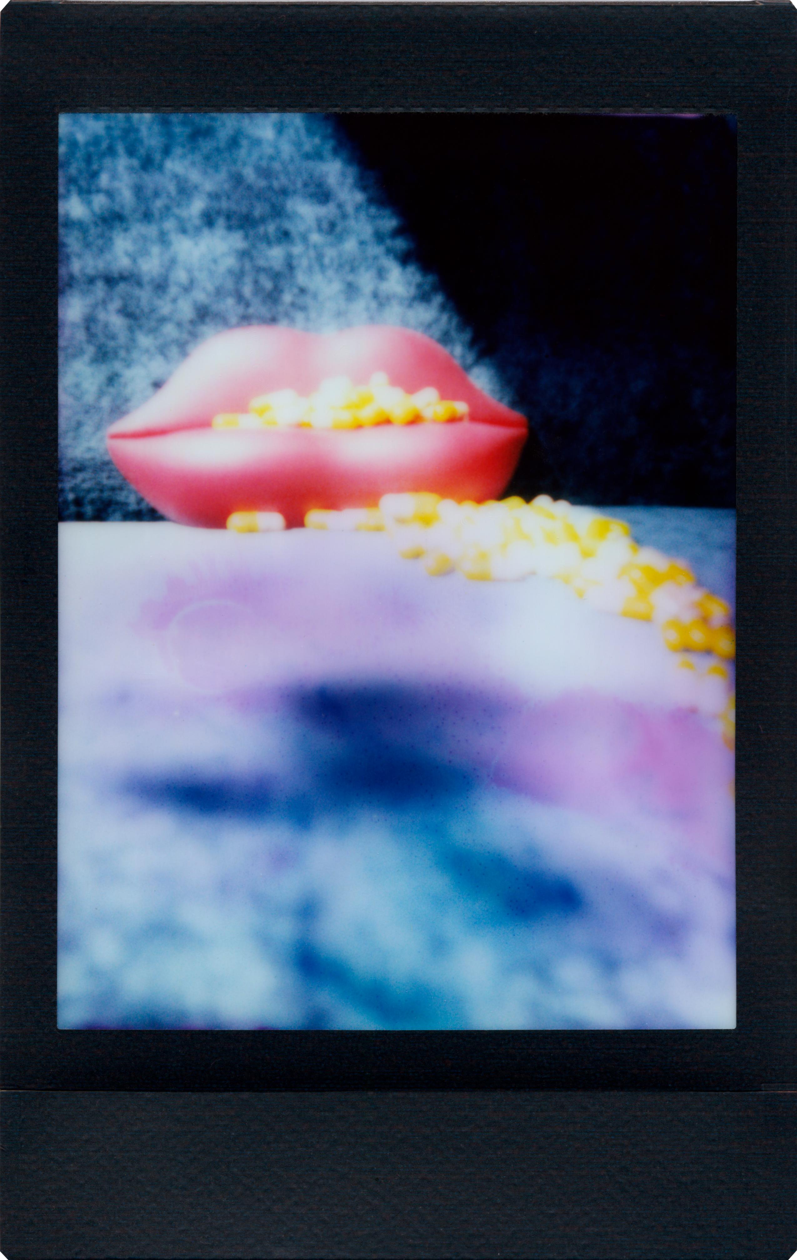 Luca Cristiano Abstract Photograph - Lips on Velvet 