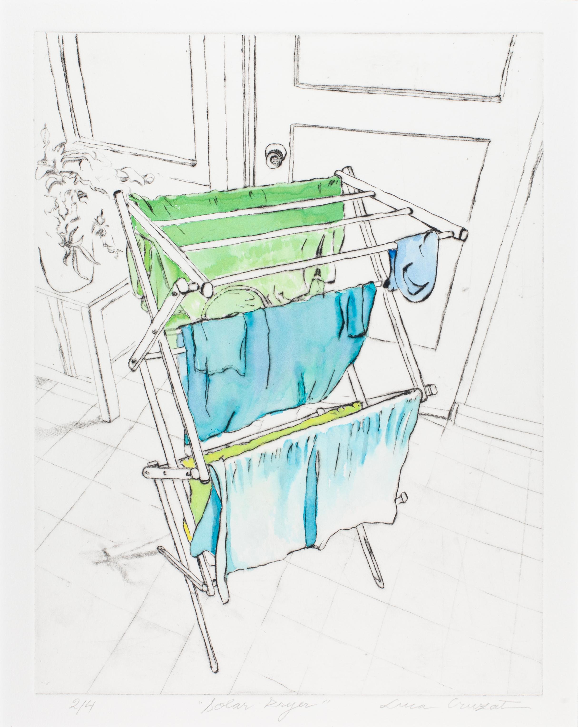 Luca Cruzat Figurative Print - Solar Dryer