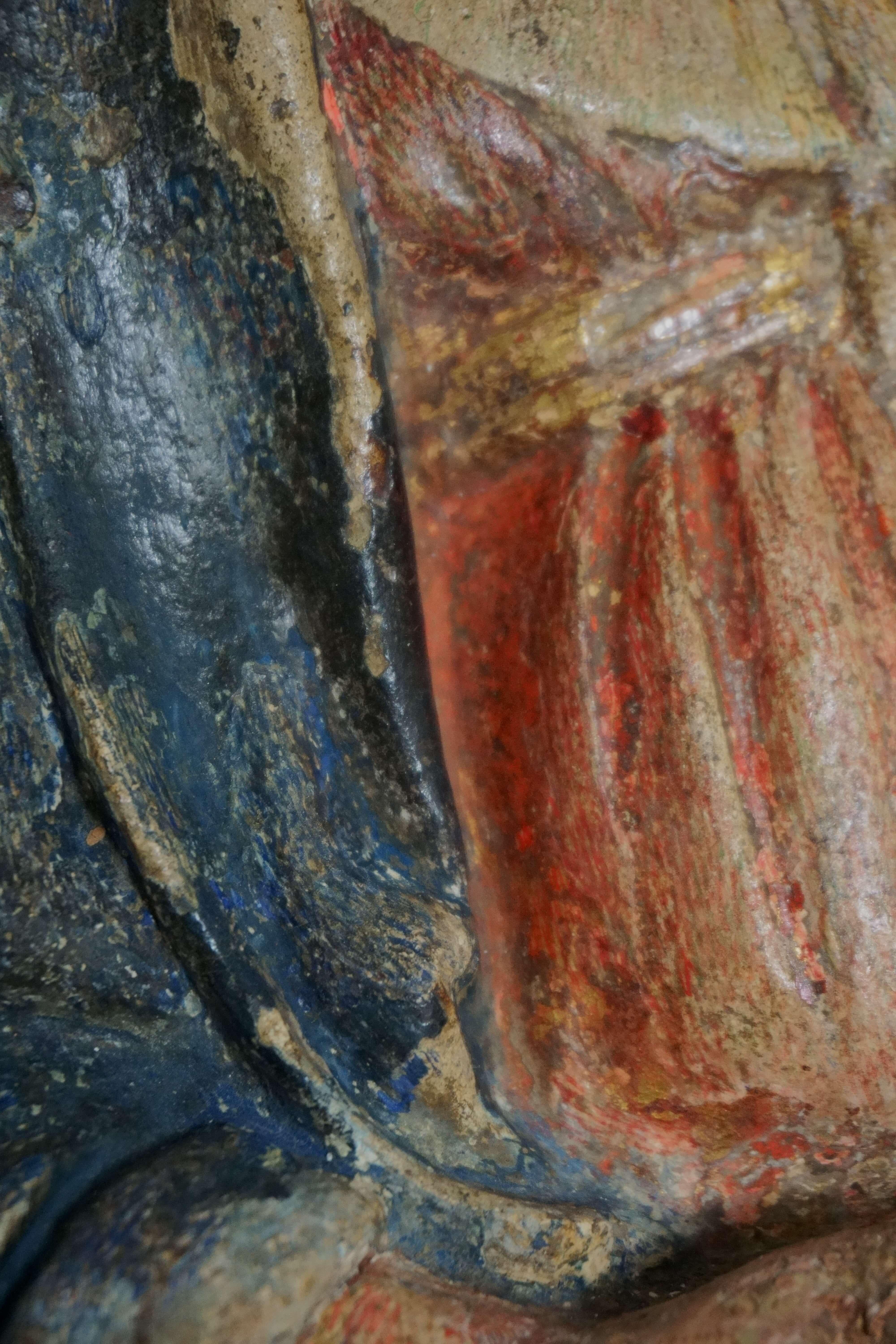 Virgen con el Niño, Relieve en estuco policromado, taller de Luca della Robbia. en venta 1