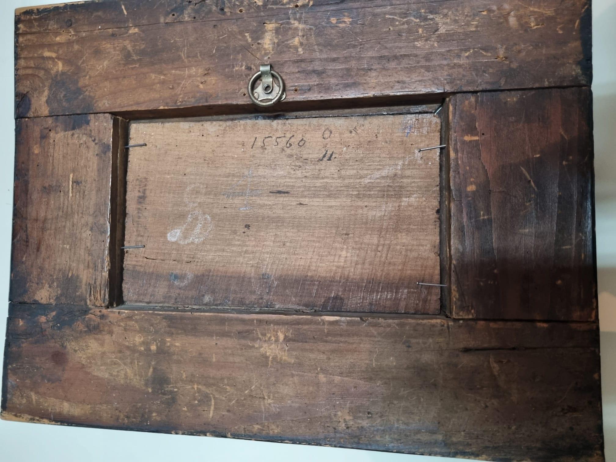 Huile sur panneau du 17ème siècle par Luca Forte représentant deux grenades et un papillon volant en vente 2