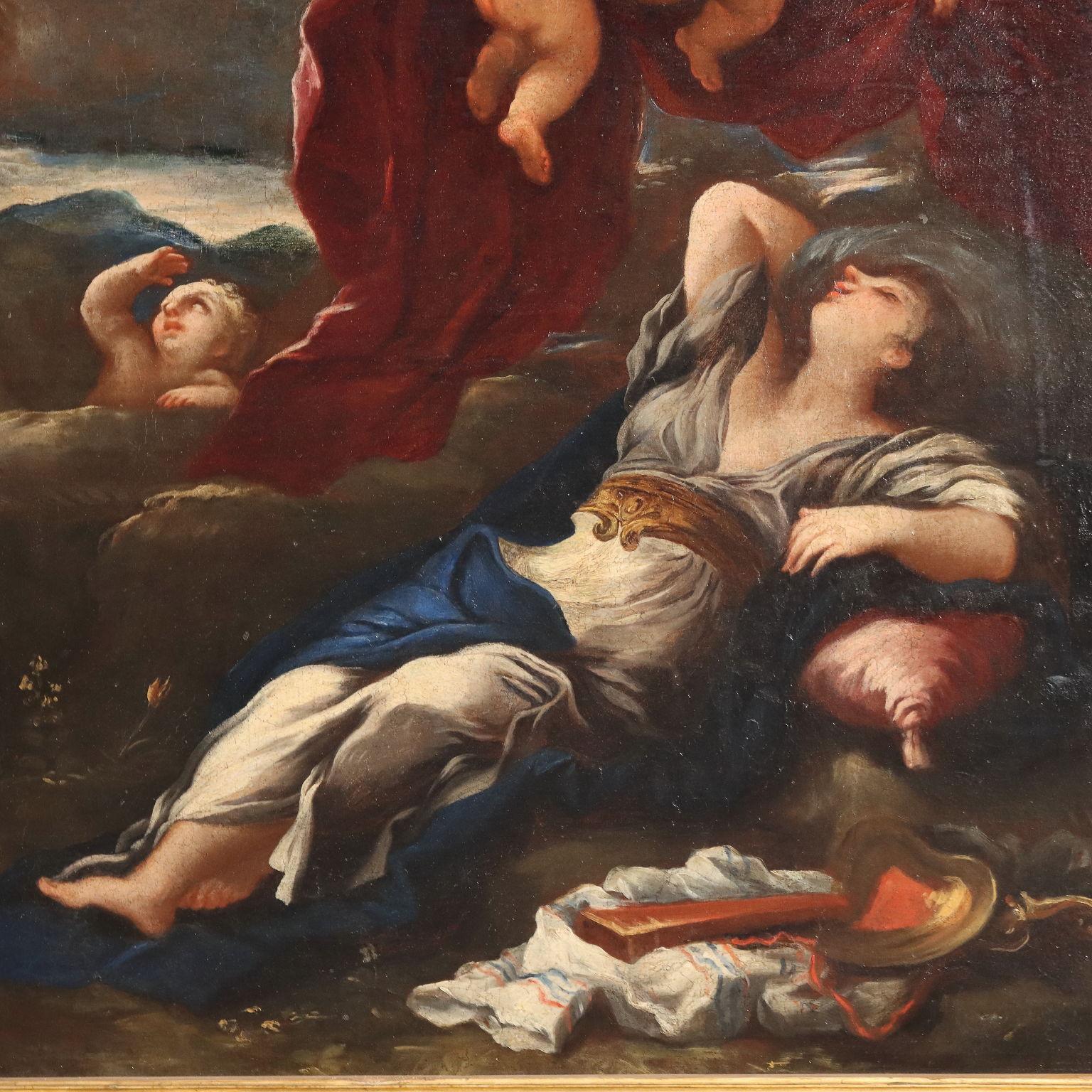 Dipinto di Bottega di Luca Giordano, Allegoria del Fuoco con Giove e Semele 4