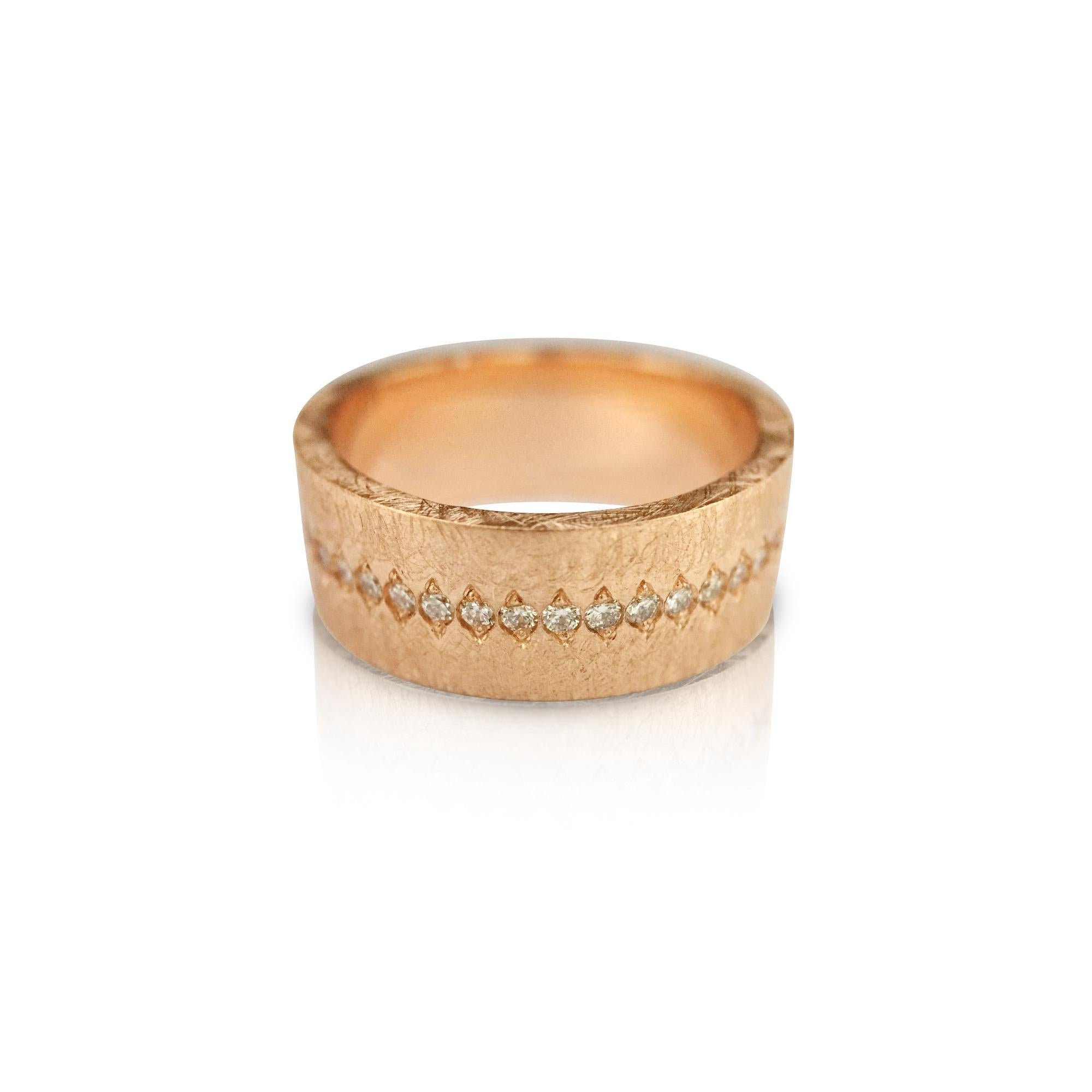 Luca Jouel Diamond Demi Ancienne Diamant Ring in Rose Gold For Sale 1