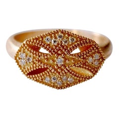 Luca Jouel Diamond Dress Ring in 18 Carat Rose Gold