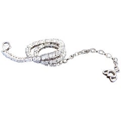 Luca Jouel Finest White Diamond Lotus Tennis Bracelet in White Gold