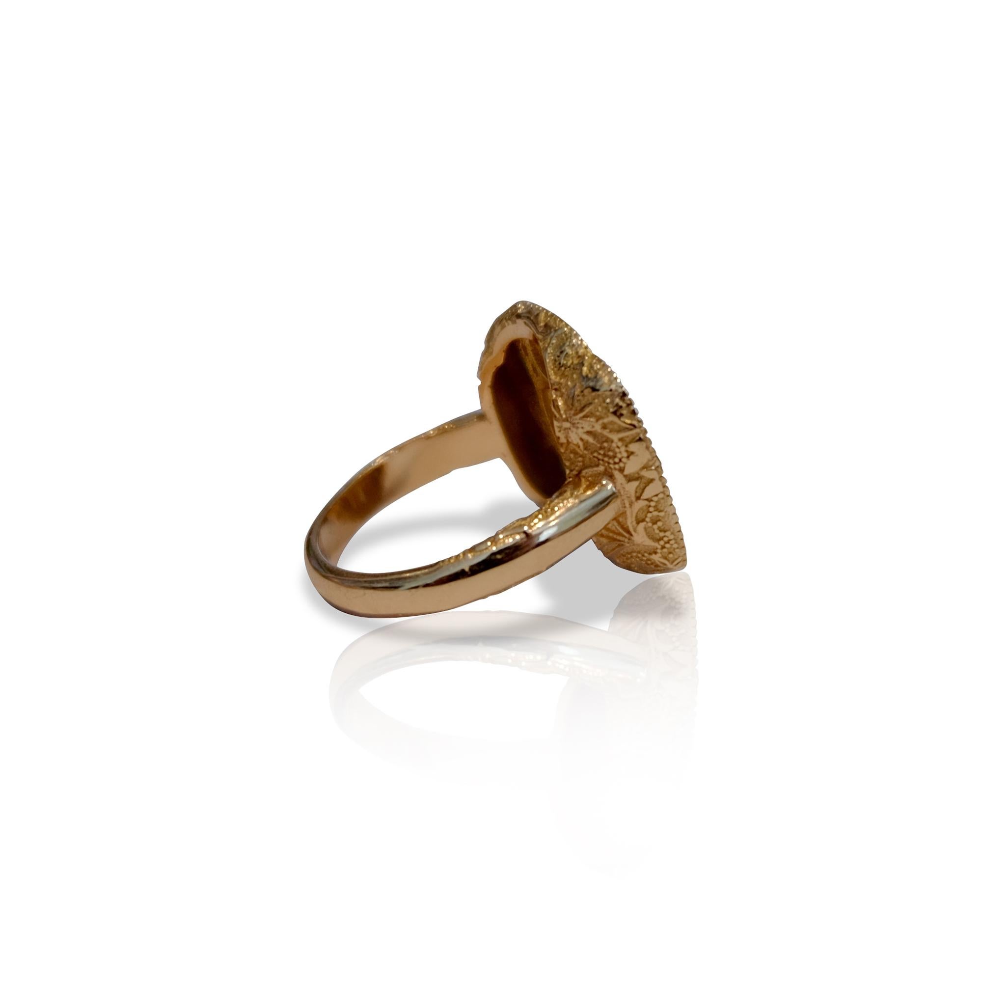 Luca Jouel One of a Kind Rose Gold Rose Cut Diamond Cocktail Ring In New Condition For Sale In South Perth, AU