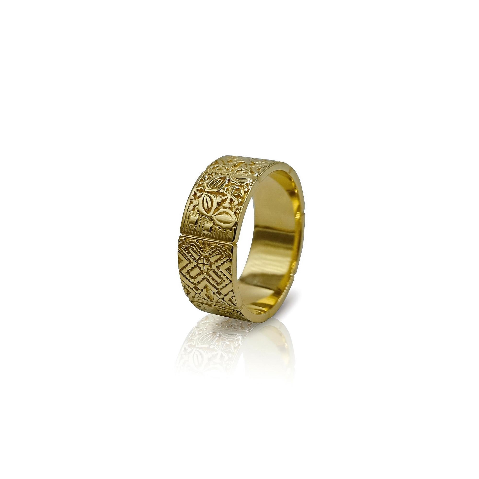 Luca Jouel Unique Decorative Band in Yellow Gold 2