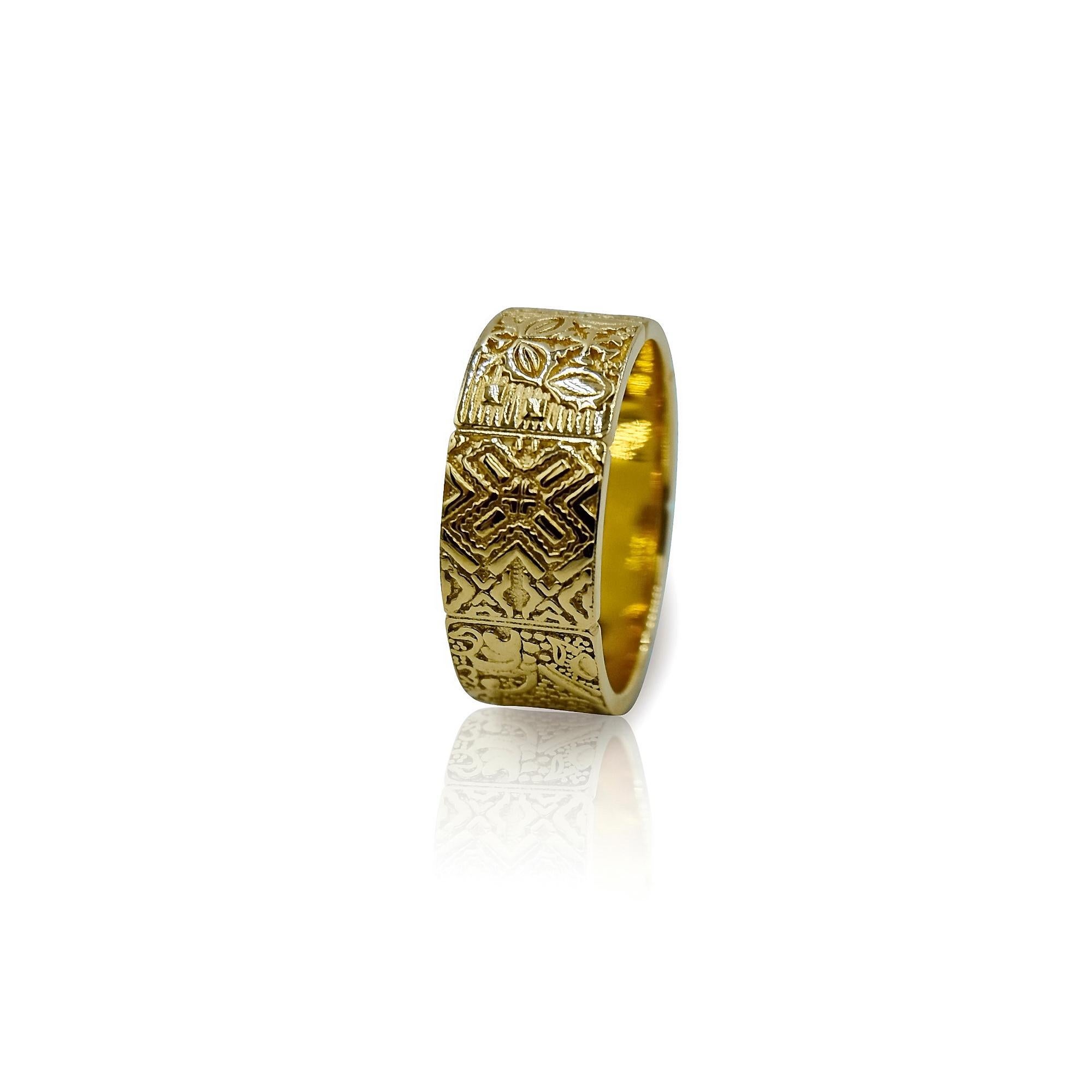 Luca Jouel Unique Decorative Band in Yellow Gold 4