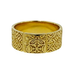 Luca Jouel Unique Decorative Band in Yellow Gold