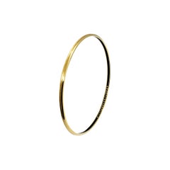 Luca Jouel Yellow Gold Grooved Bangle with Black Enamel