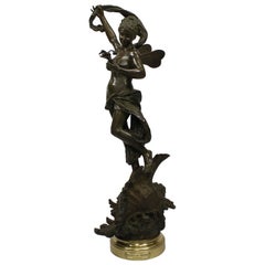 Luca Madrassi, a Fine Italian Bronze of a Nude "Spirit of the Seas"