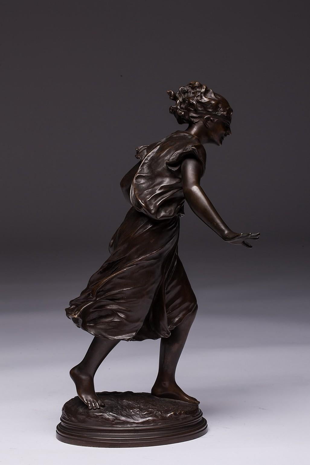 French Luca Madrassi Signed Bronze Sculpture For Sale