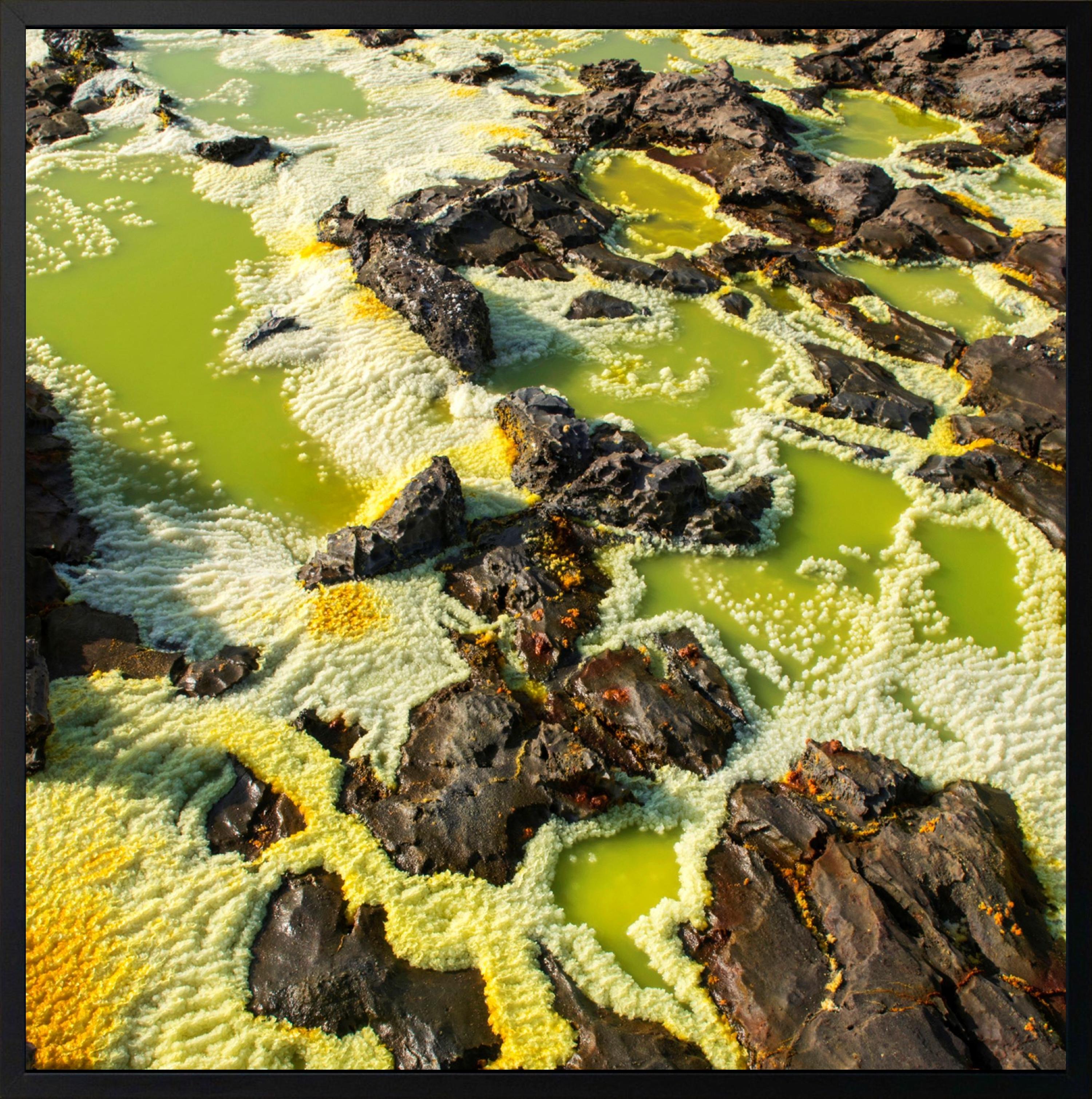 Afar III de Luca Marziale - Fotografía artística abstracta, verde, naturaleza, rocas en venta 2