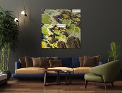 Afar III de Luca Marziale - Fotografía artística abstracta, verde, naturaleza, rocas