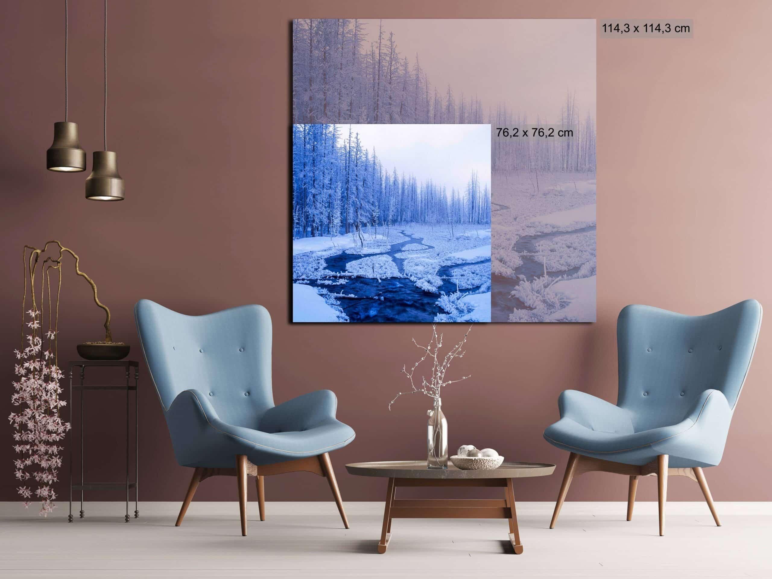 Down Stream by Luca Marziale - Landscape photography, winter landscape, snowy For Sale 1