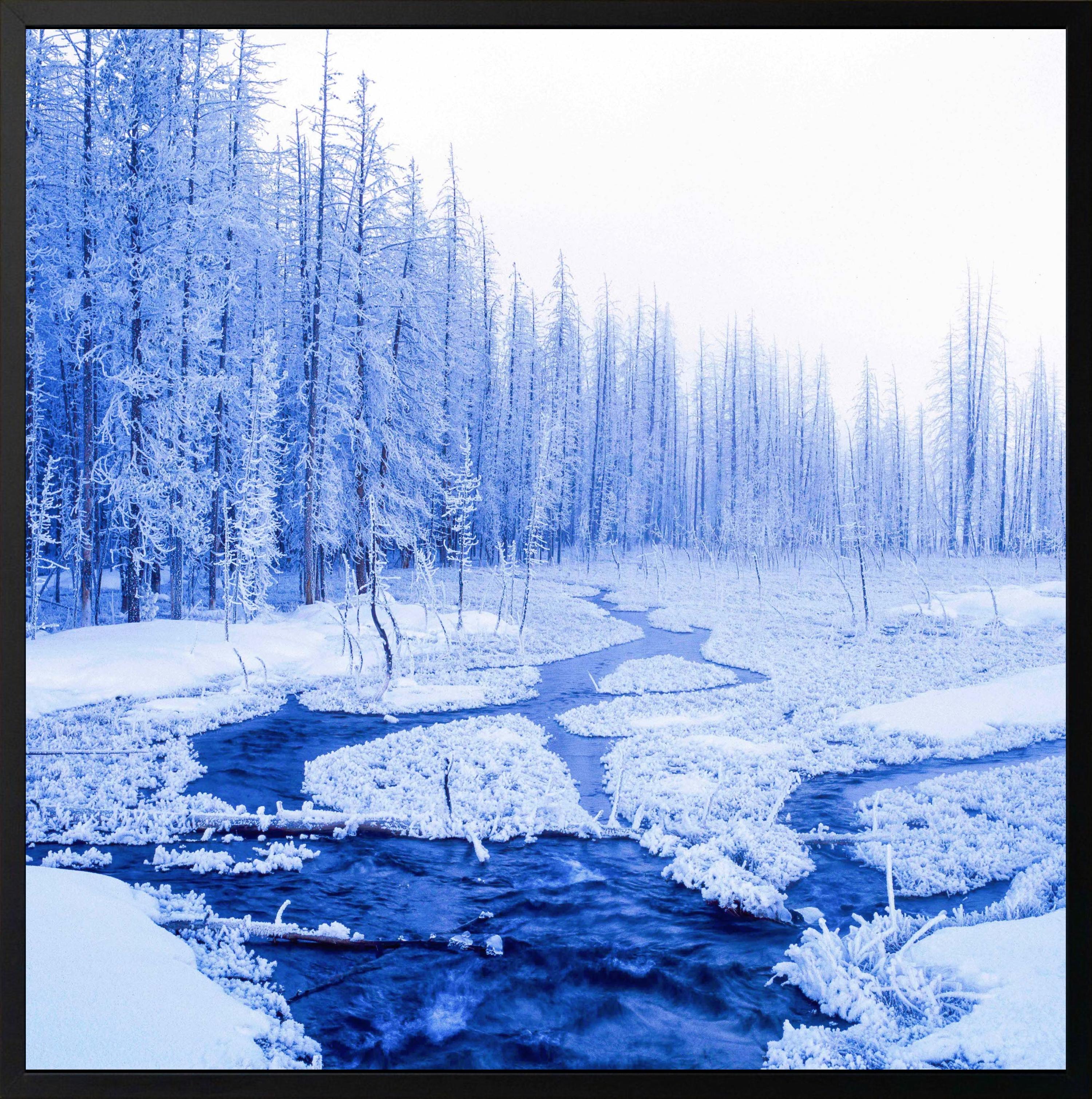 Down Stream by Luca Marziale - Landscape photography, winter landscape, snowy For Sale 2