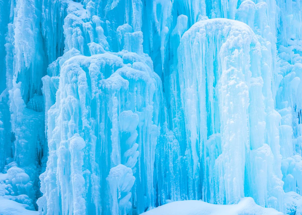 Luca Marziale Color Photograph - Frozen Waterfall II