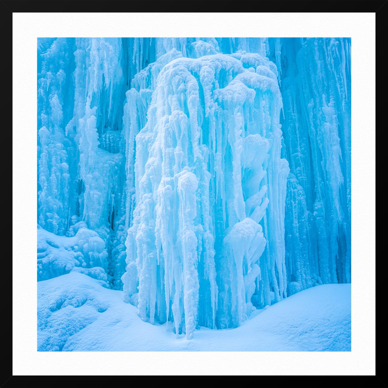 Frozen Waterfall III - Blue Color Photograph by Luca Marziale