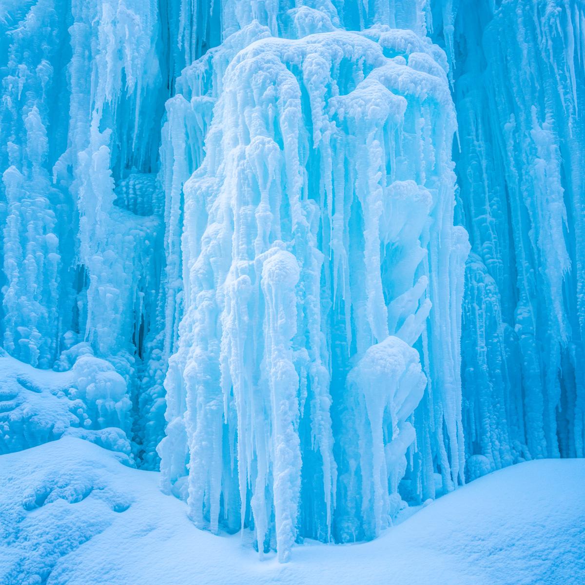 Luca Marziale Color Photograph - Frozen Waterfall III