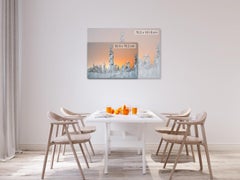 Pino al tramonto di Luca Marziale - Fotografia contemporanea, paesaggi innevati, inverno