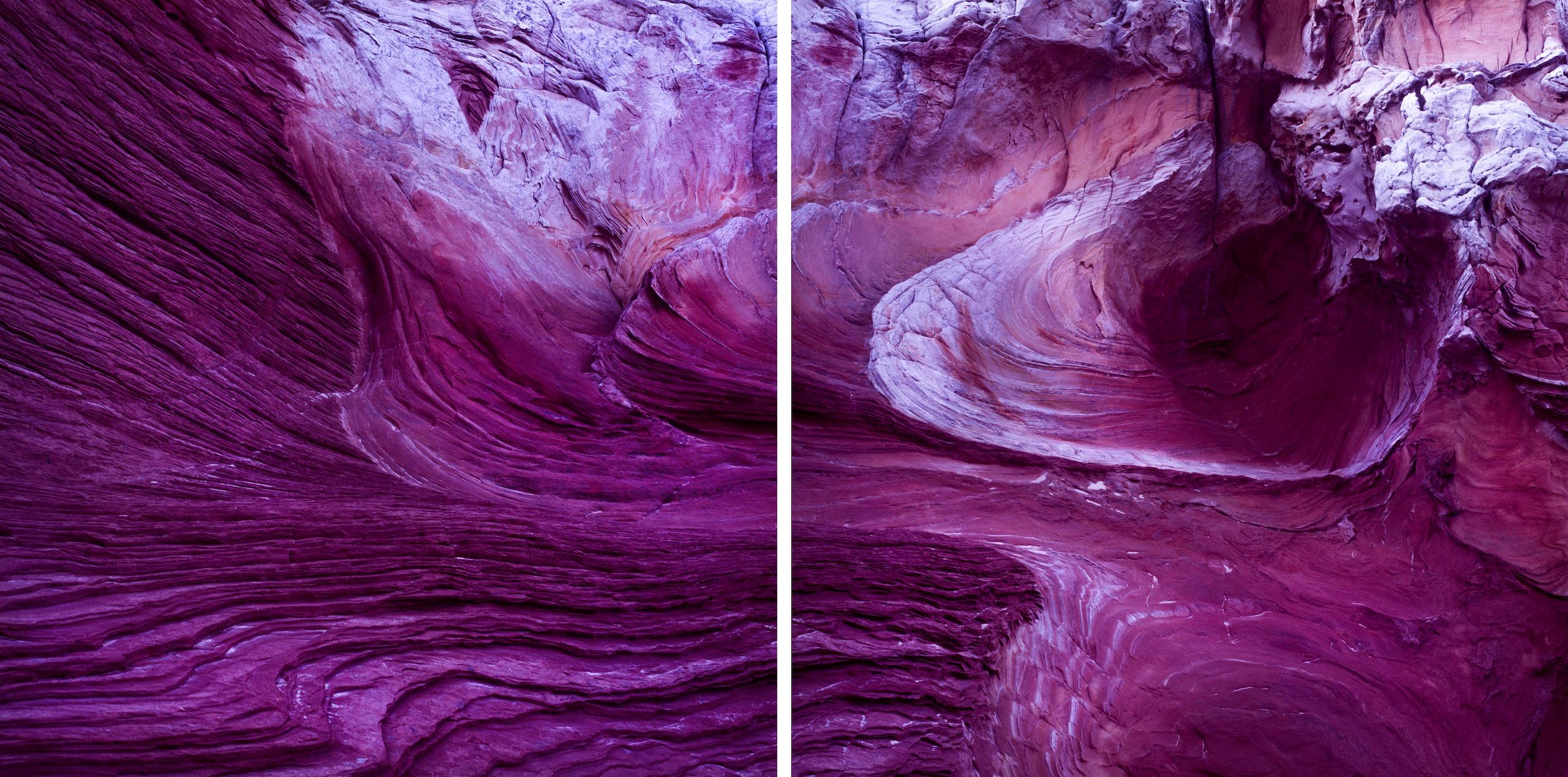 Strata IX is a limited-edition diptych photograph by contemporary artist Luca Marziale. 

This photograph is sold unframed as a print only. It is available in 2 sizes:
*76.2 cm × 152.4 cm (30" × 60"), edition of 10 copies
*114.3 cm × 228.6 cm (45" ×