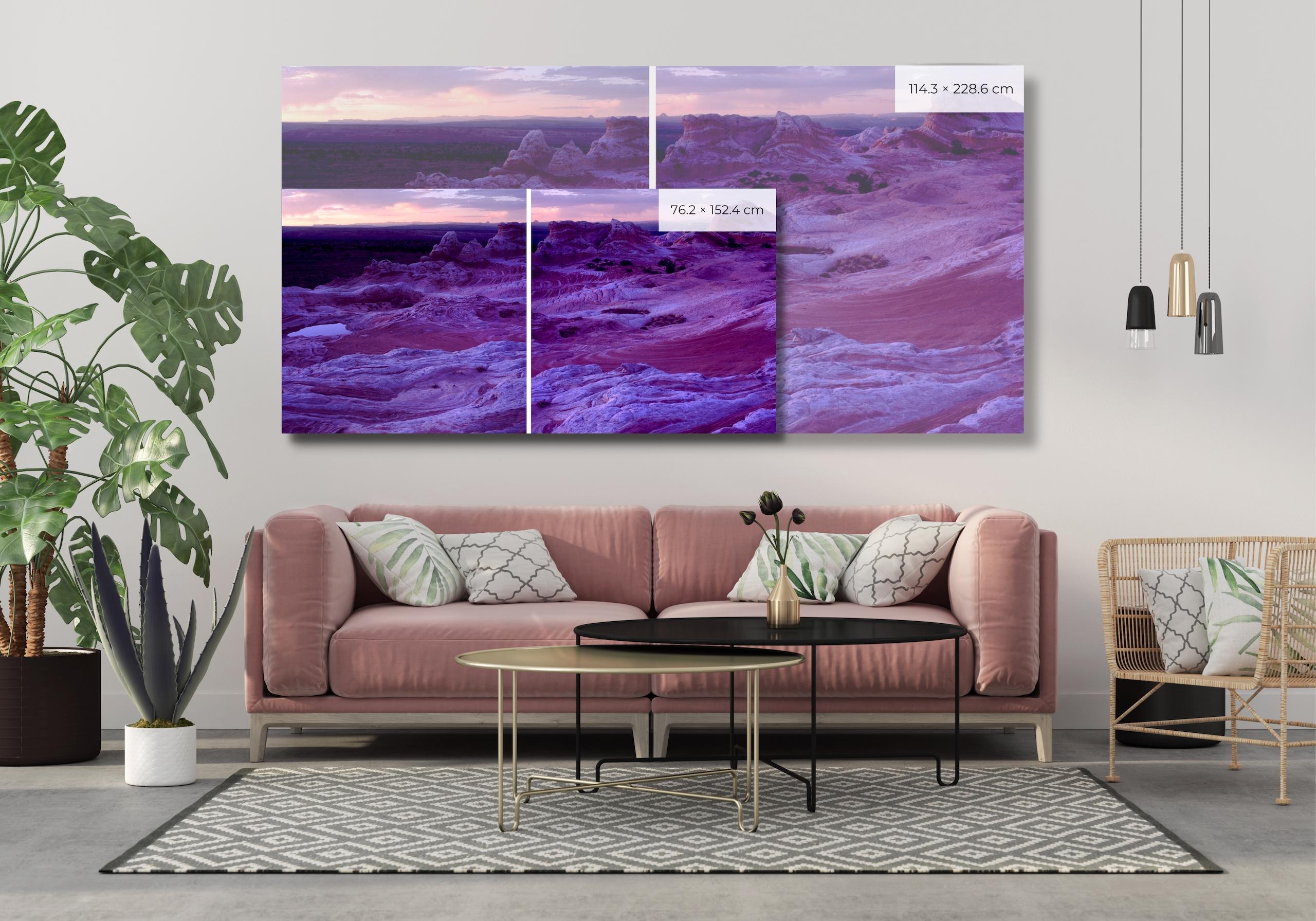 Strata V par Luca Marziale - Photographie d'art contemporaine, paysage, violet en vente 1