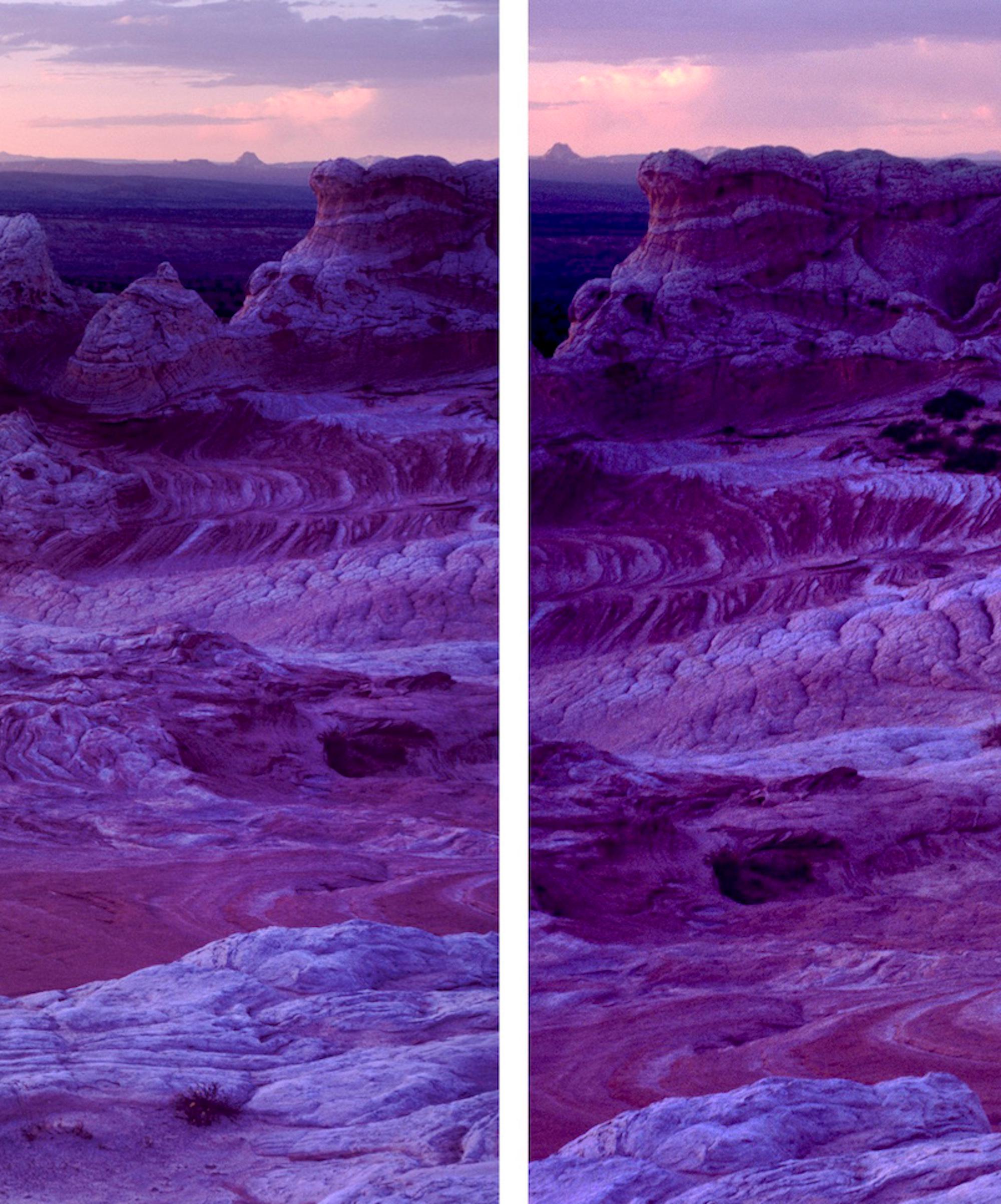 Strata V by Luca Marziale - Contemporary fine art photography, landscape, violet For Sale 3