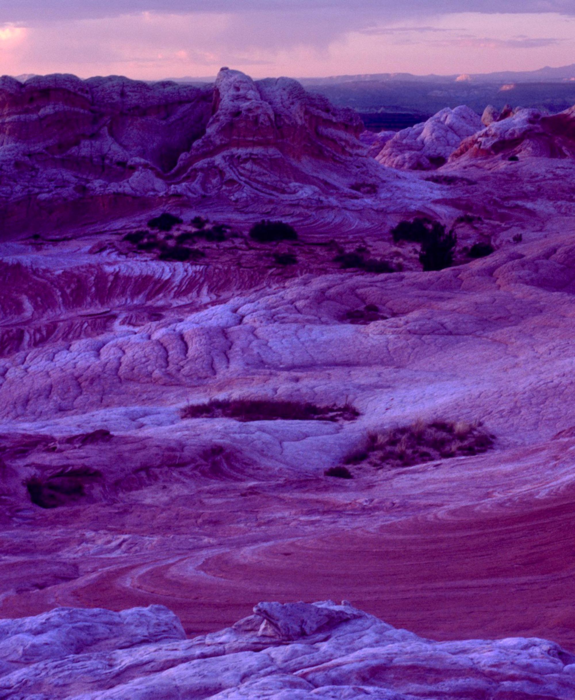 Strata V by Luca Marziale - Contemporary fine art photography, landscape, violet For Sale 4