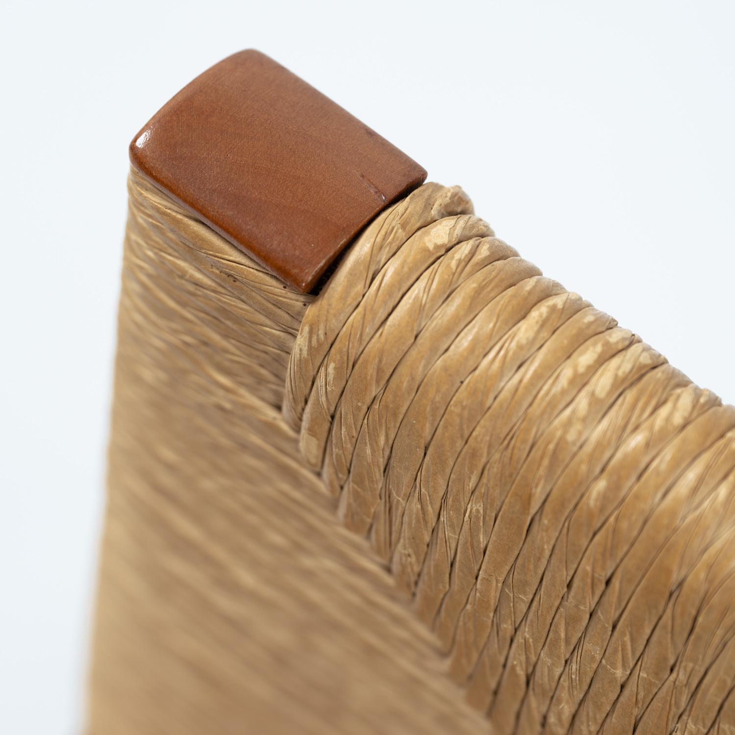 Luca Meda Risiedo rope walnut dining chairs by for Molteni, Italy 1980s 10