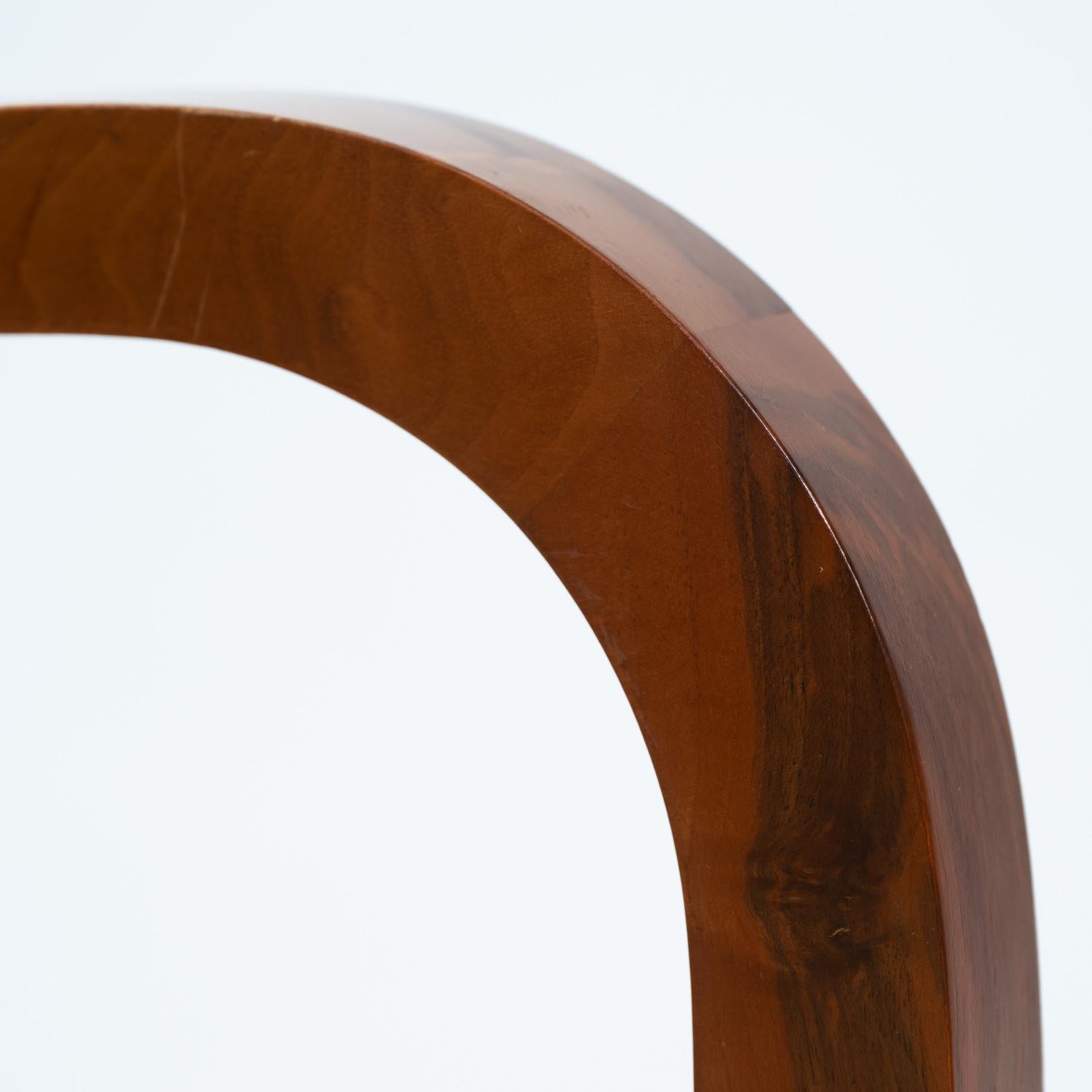 Luca Meda Risiedo rope walnut dining chairs by for Molteni, Italy 1980s In Good Condition In Zevenaar, NL