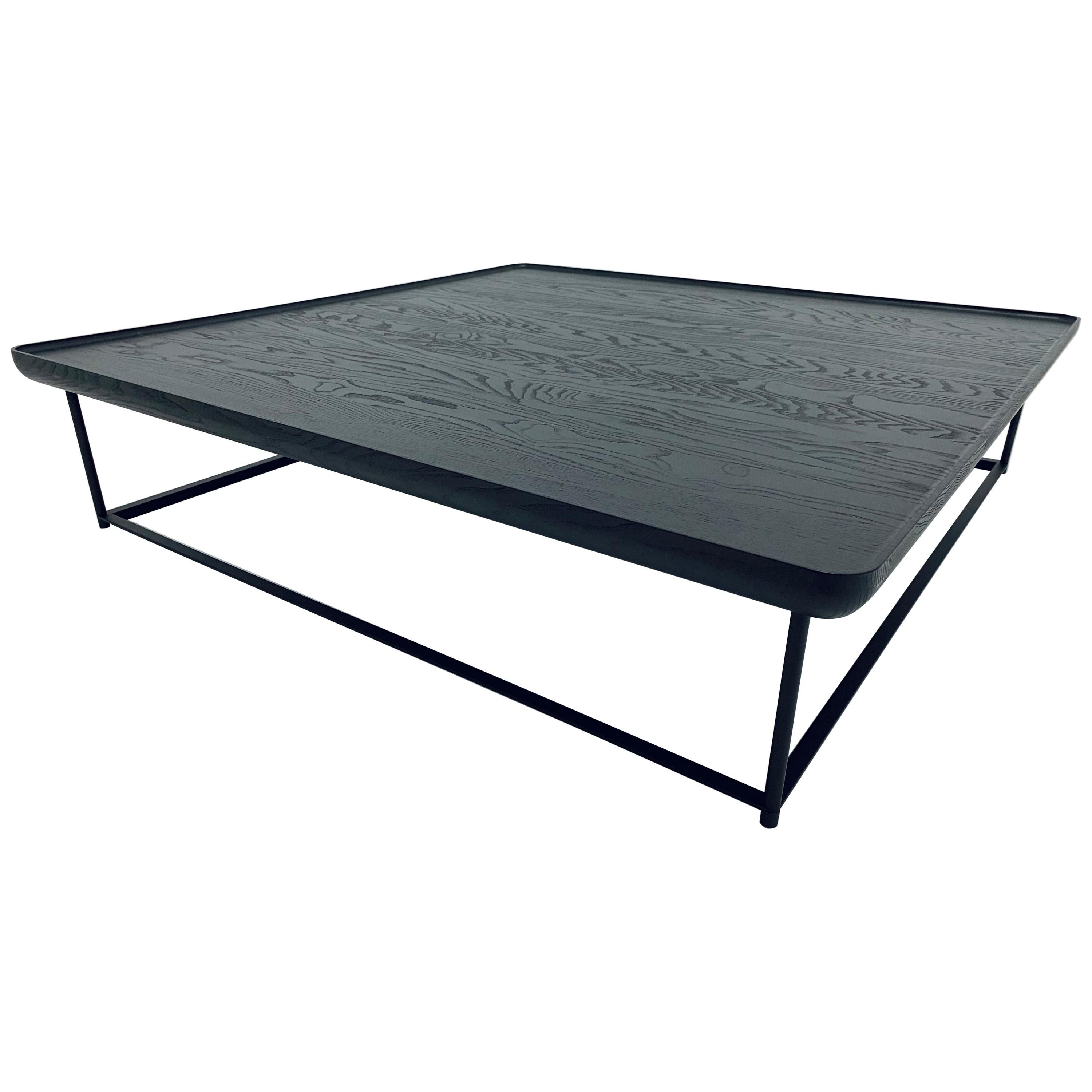 Luca Nichetto "Torei" Low Coffee Table in Ashwood Black Stain for Cassina