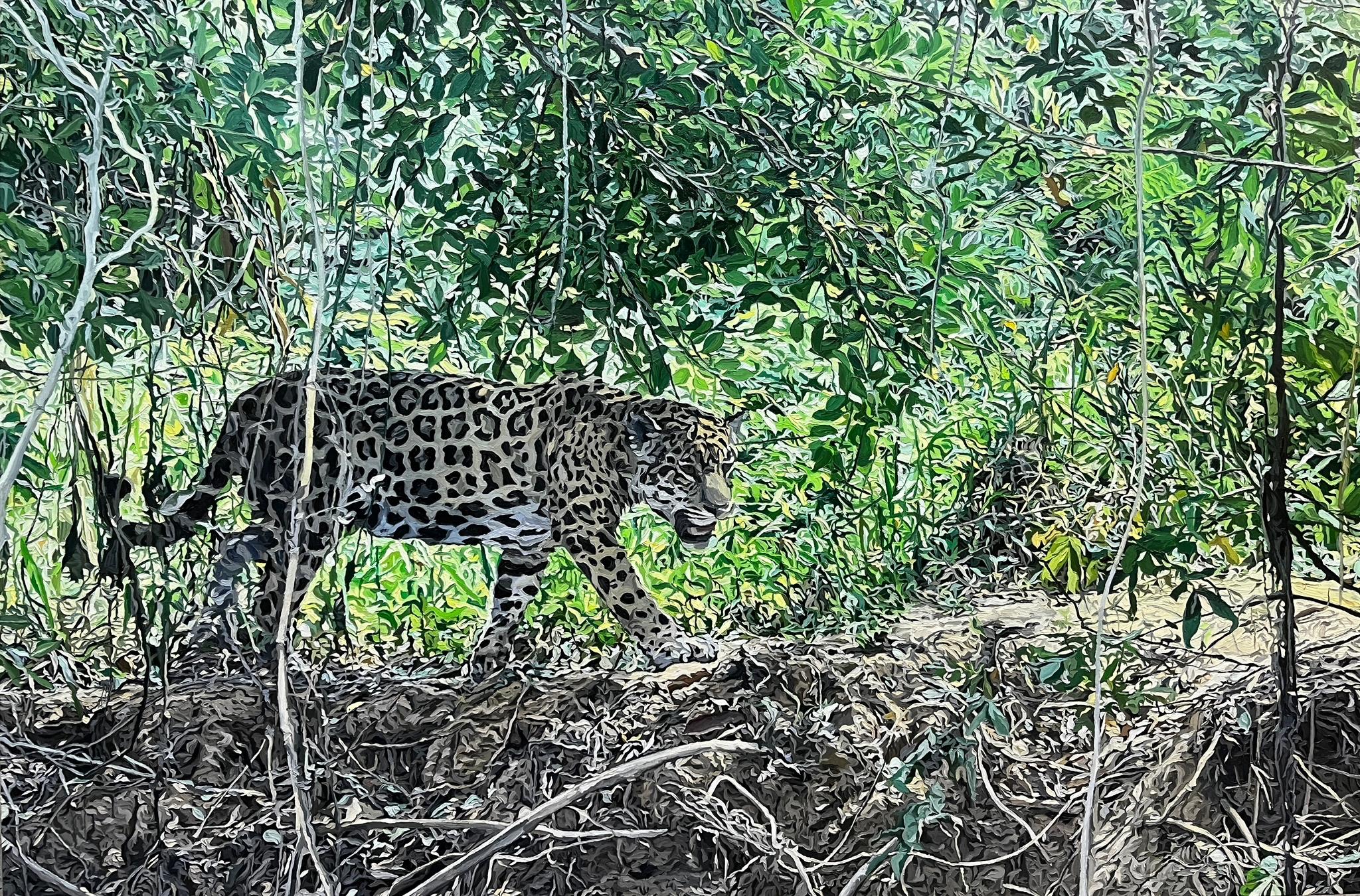 Landscape Painting de Luca Padroni - El camino del Jaguar