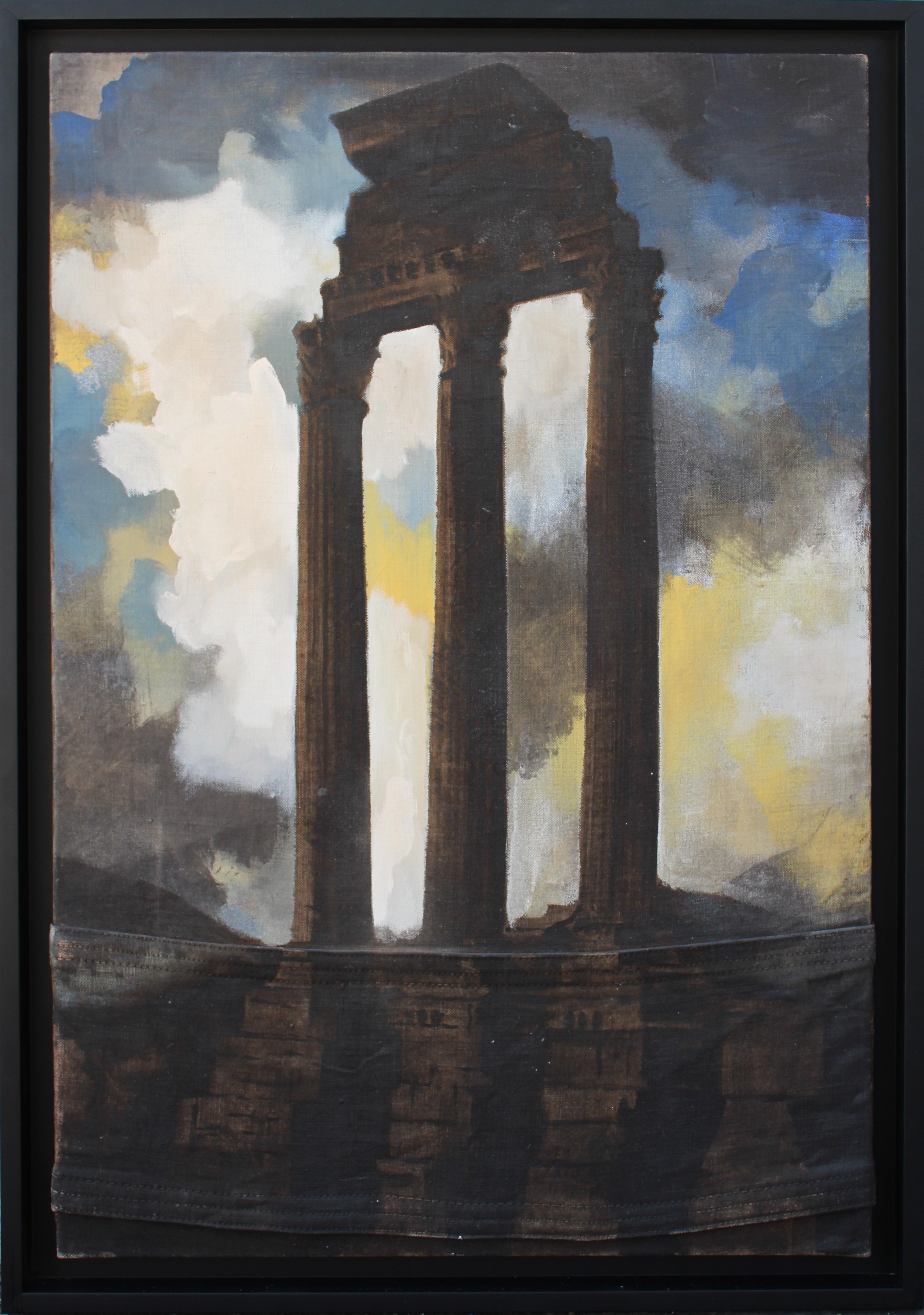 Roma - Black Landscape Painting by Luca Pignatelli