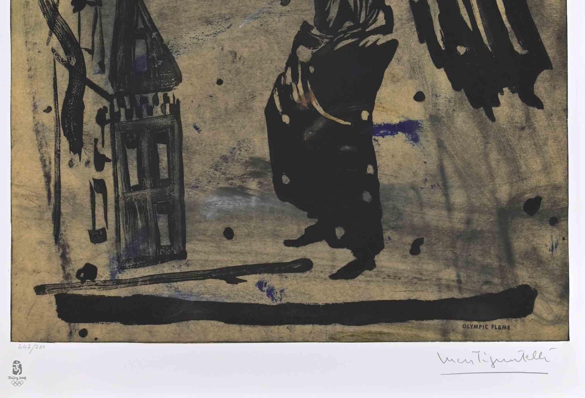Llama Olímpica - Litografía de Luca Pignatelli - 2008 en venta 1