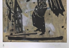 Flamme olympique - Lithographie originale de Luca Pignatelli - 2008