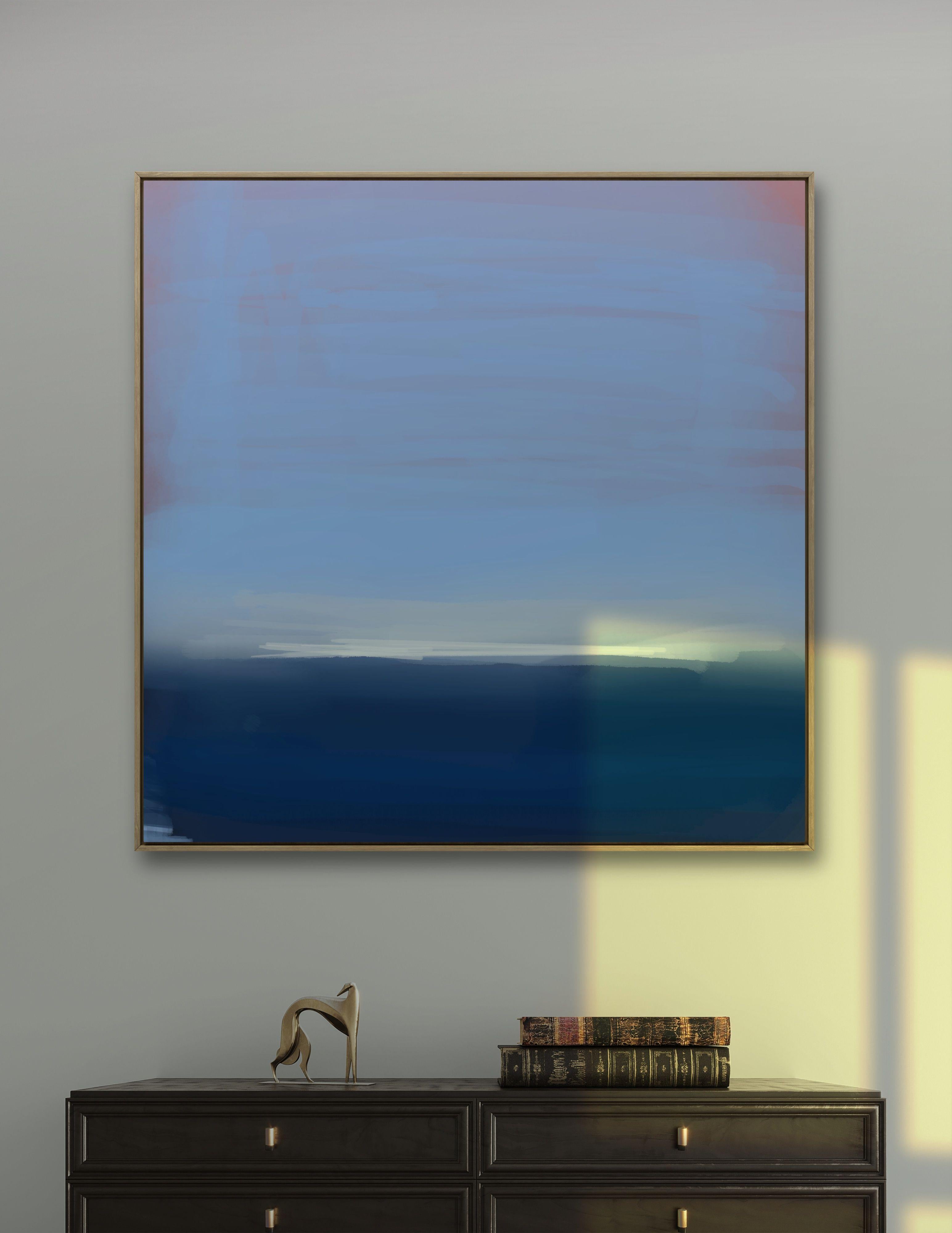 Une œuvre originale et unique (pas une reproduction ou une série d'impressions), réalisée avec de la peinture numérique et des pigments giclée sur du papier de musée de qualité.  Ce papier Giclée a une texture qui donne à l'œuvre d'art une sensation