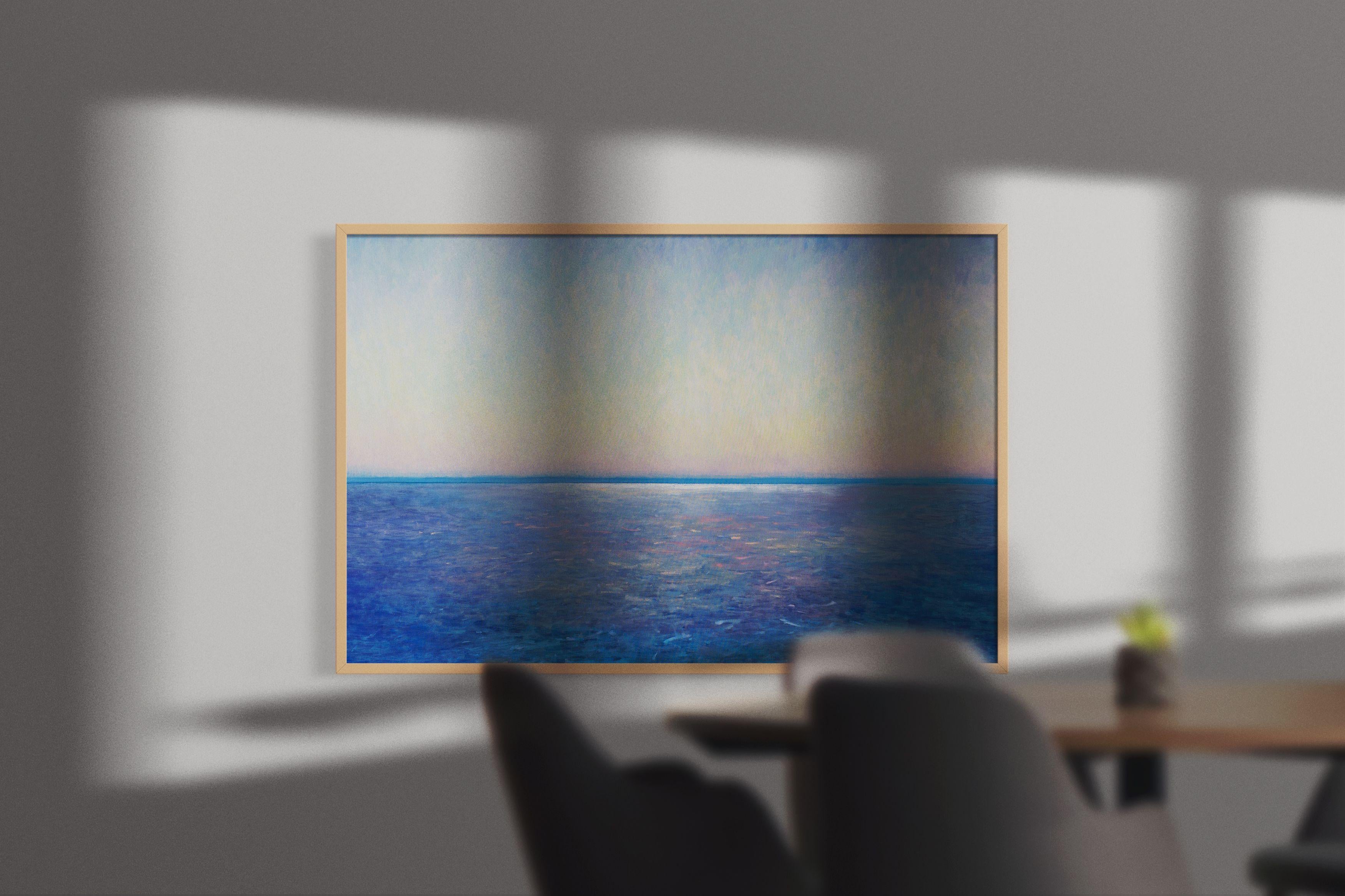 Horizon, Soirée, Peinture, Huile sur Toile - Impressionnisme Painting par luca raimondi