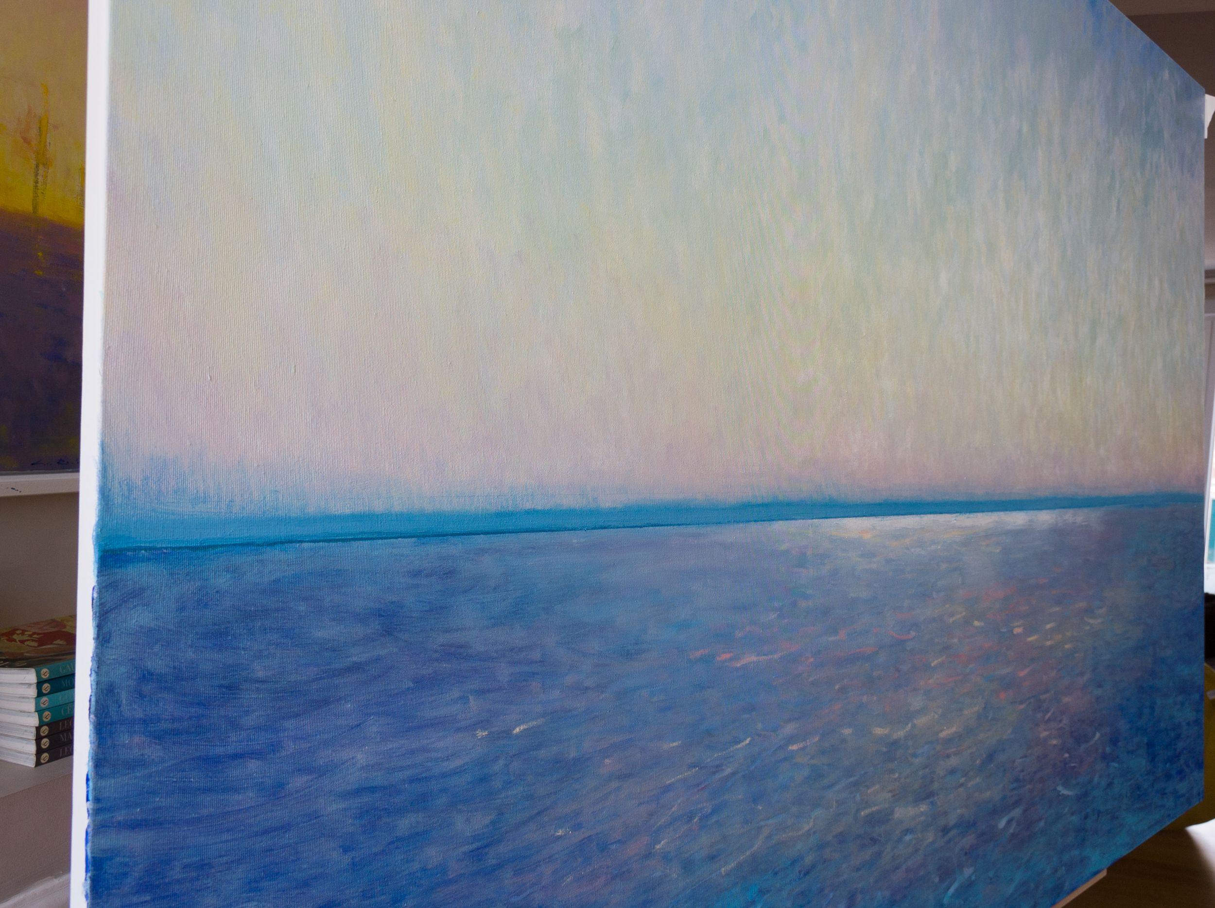 Horizon, evening, Painting, Oil on Canvas For Sale 2