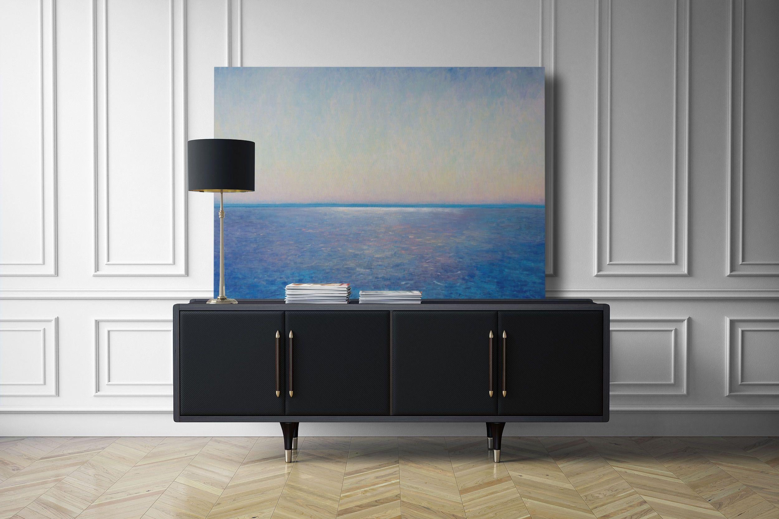 Horizon, evening, Painting, Oil on Canvas For Sale 4