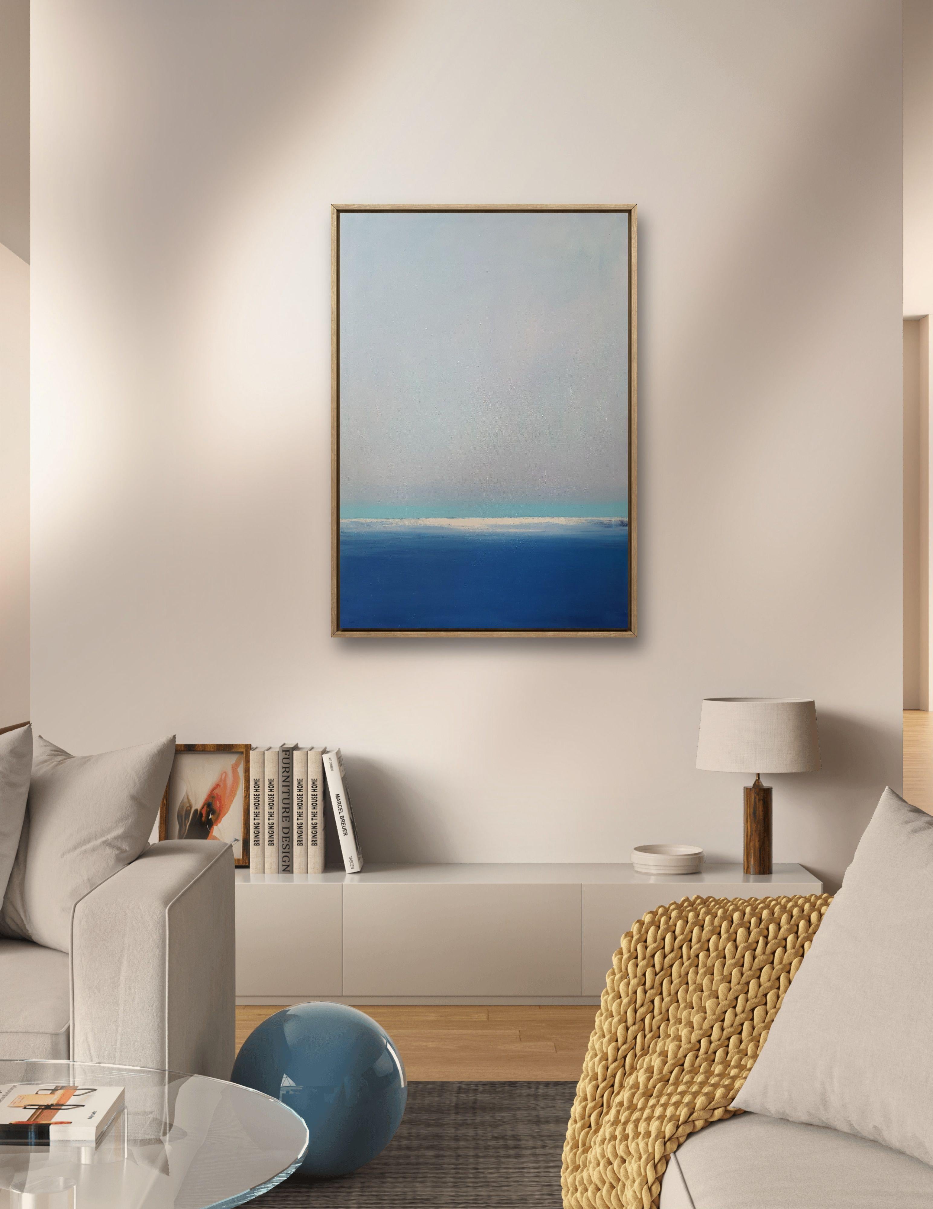 open blue #10, Painting, Oil on Canvas For Sale 1