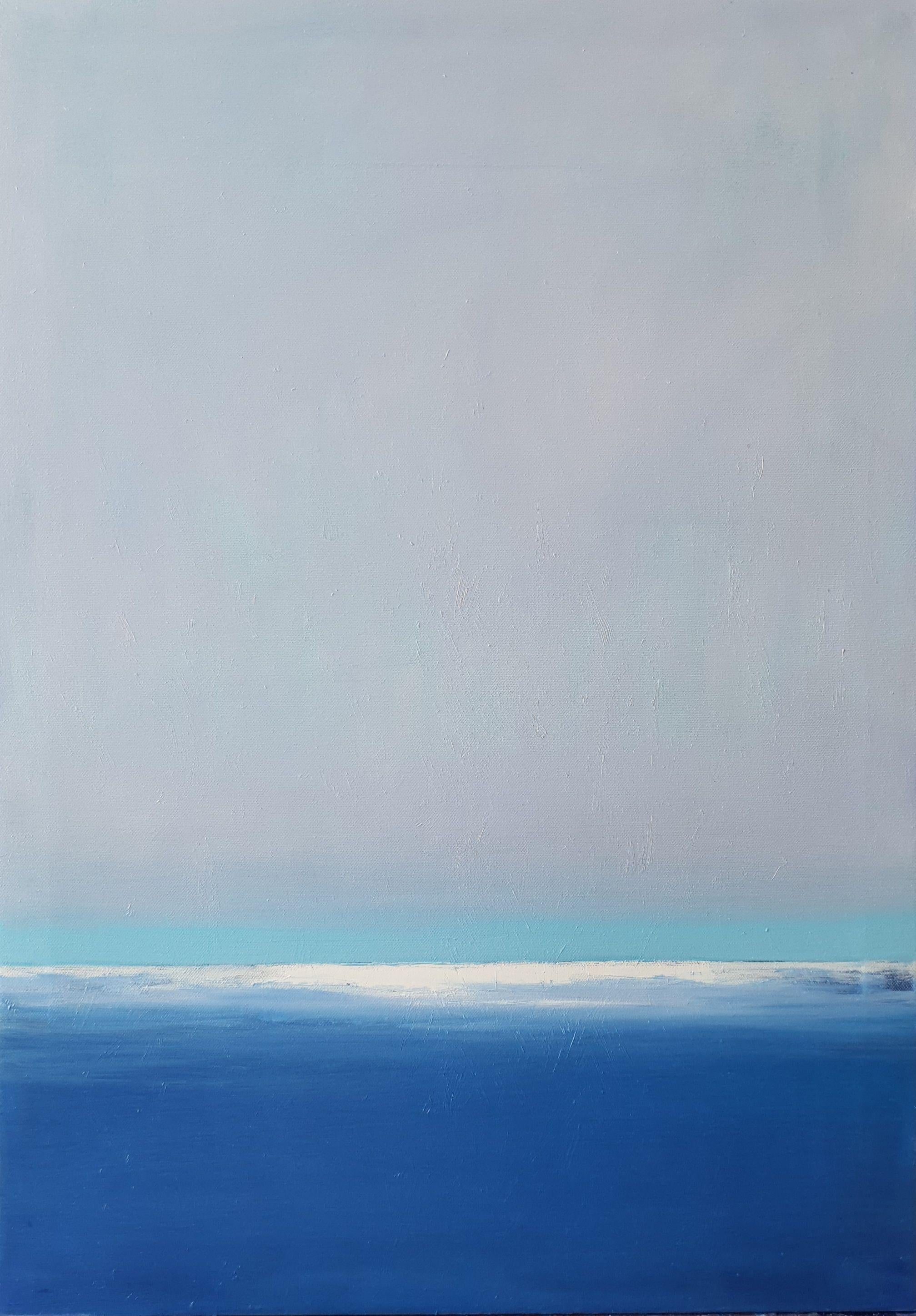 open blue #10, Painting, Oil on Canvas