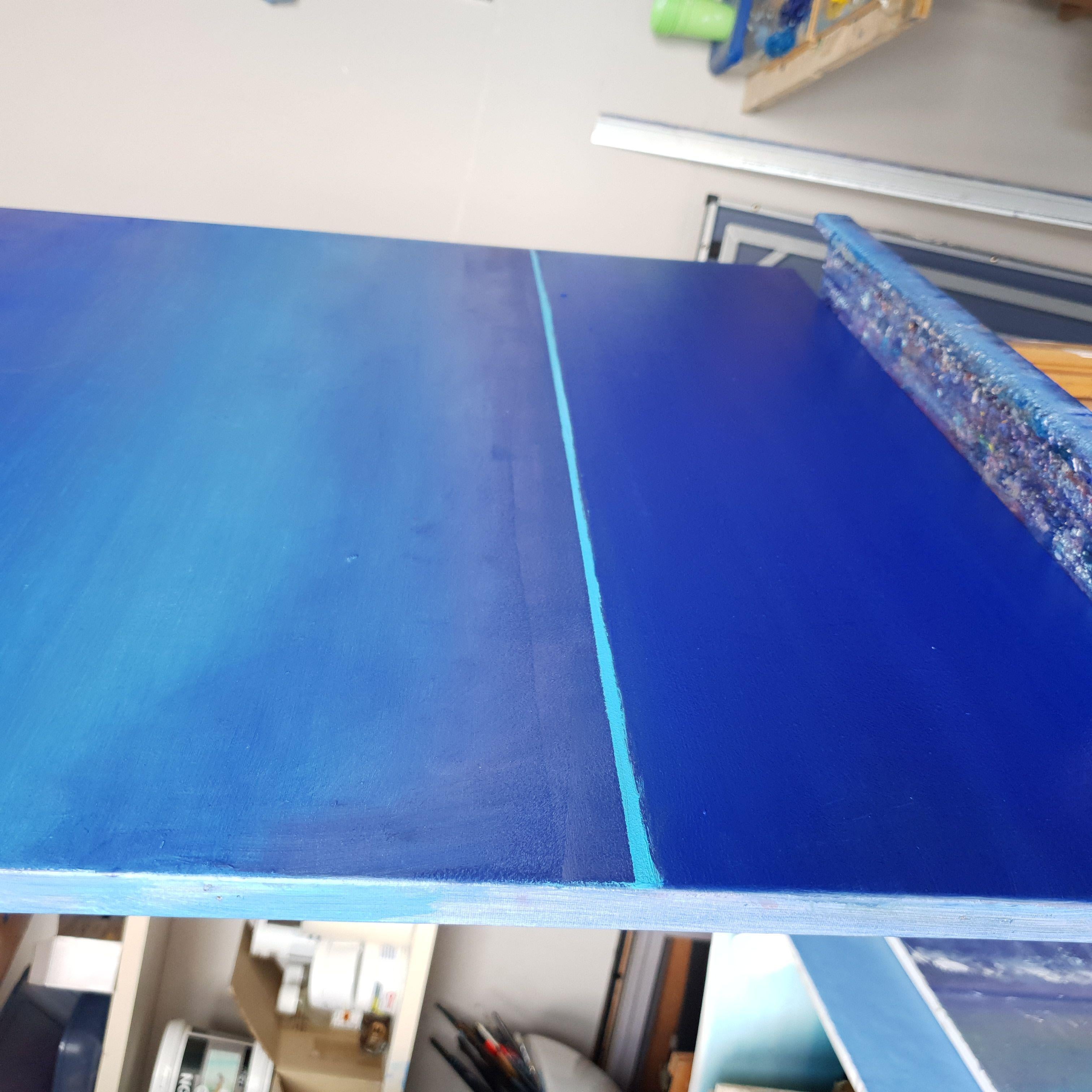 open blue #12, Painting, Oil on Canvas For Sale 2