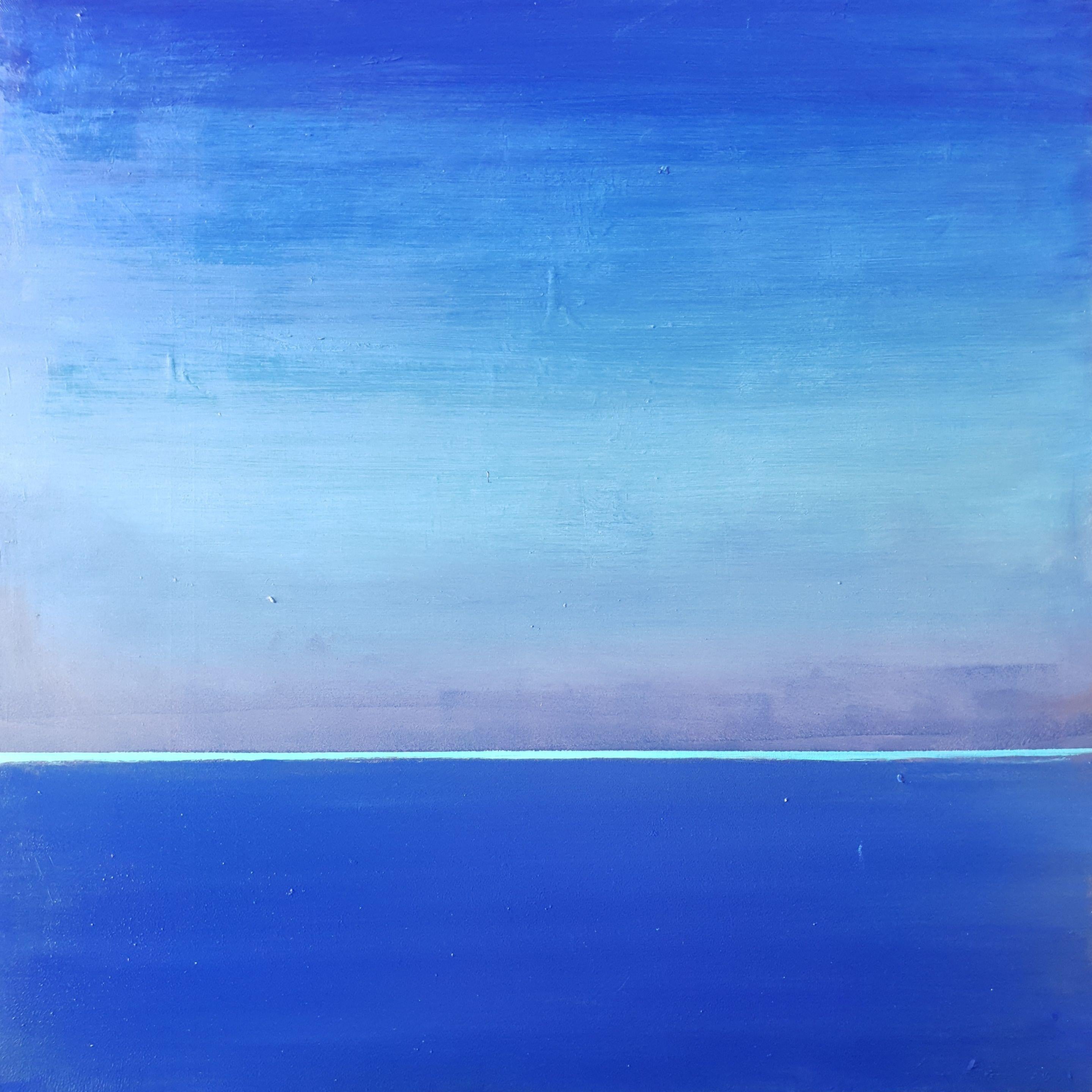 offen blau #12, Gemälde, Öl auf Leinwand