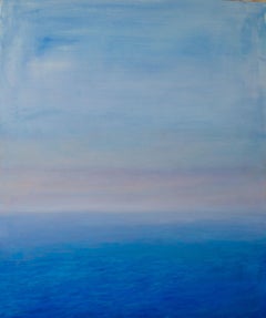 mare aperto, sera, Pittura, Olio su tela